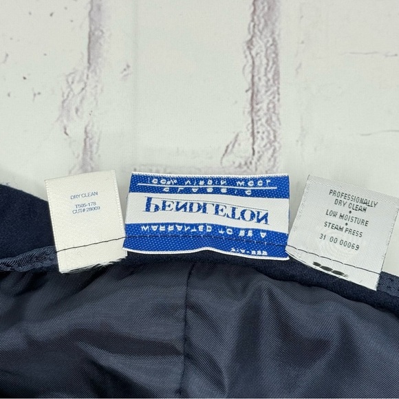 Pendleton Virgin Wool Pencil Skirt Size 12 Navy Blue Academia Office Career - Picture 4 of 9